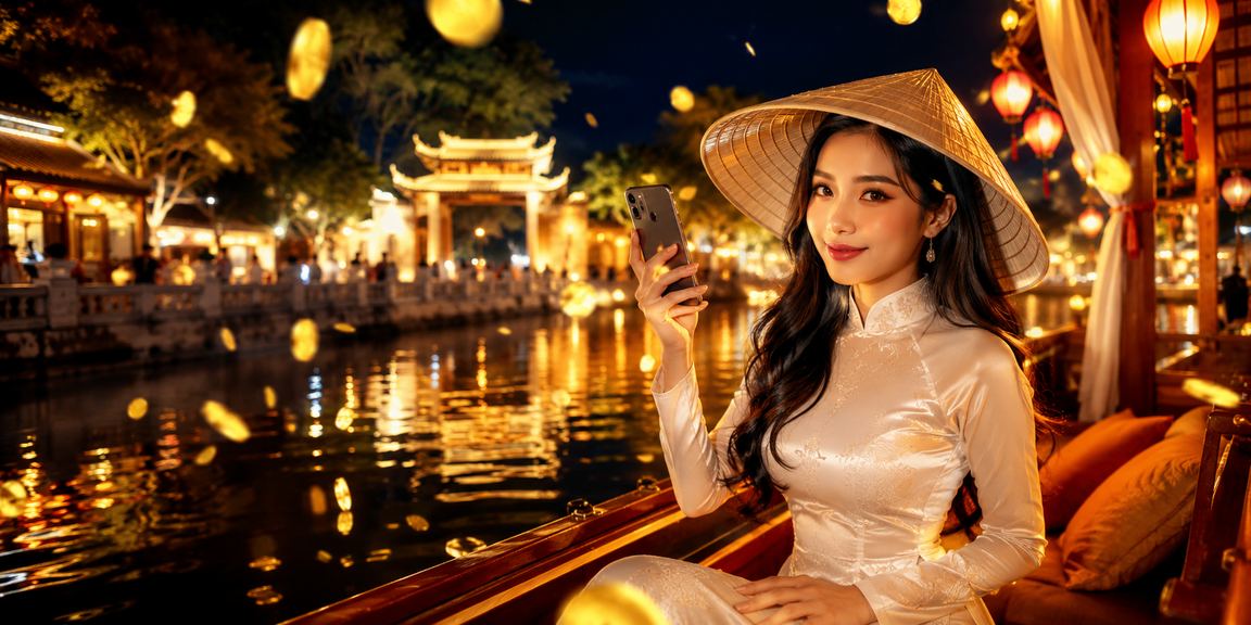 Người chơi đặt cược thể thao tại Hà Nội với đội nón lá truyền thống
